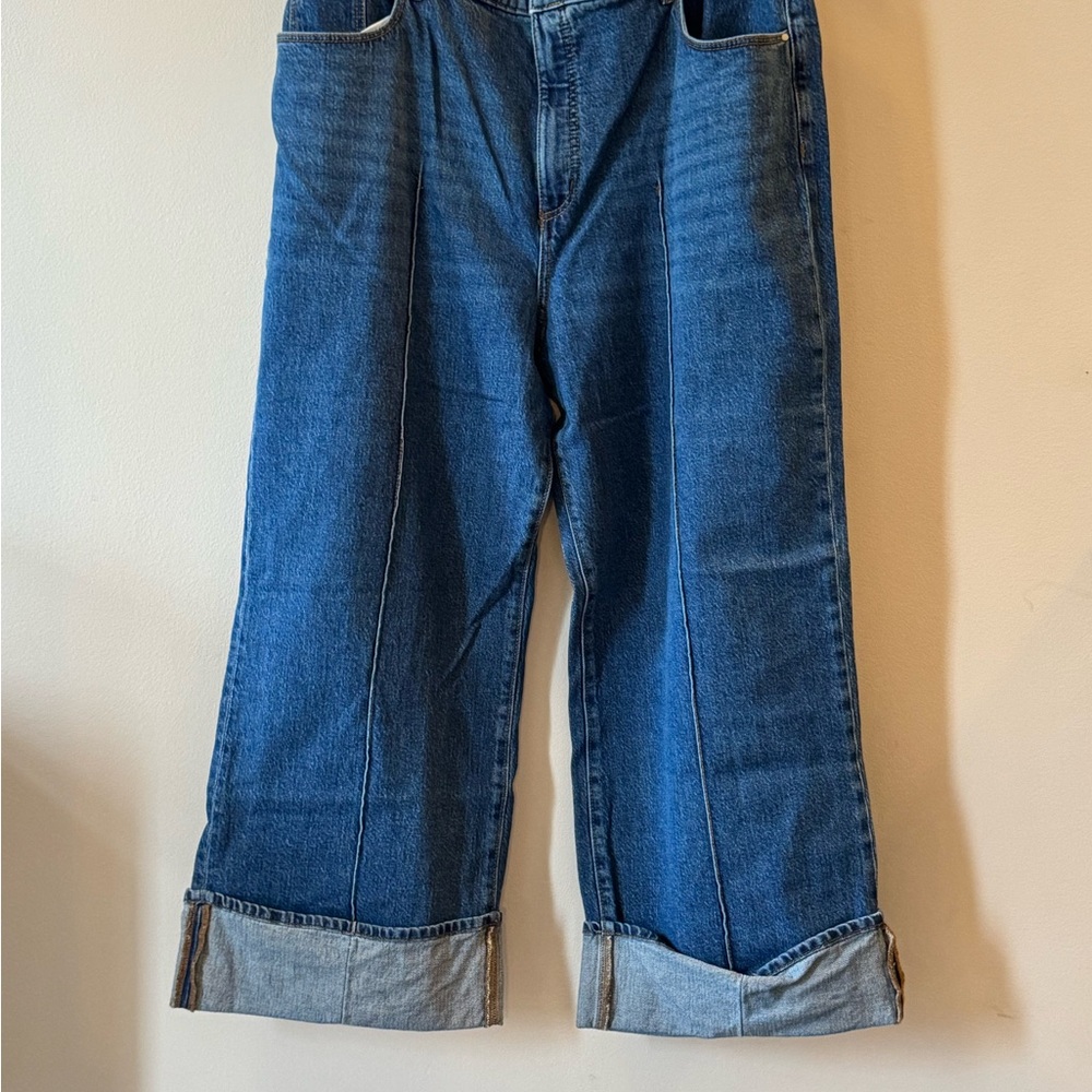 Wide-Leg Denim Jeans